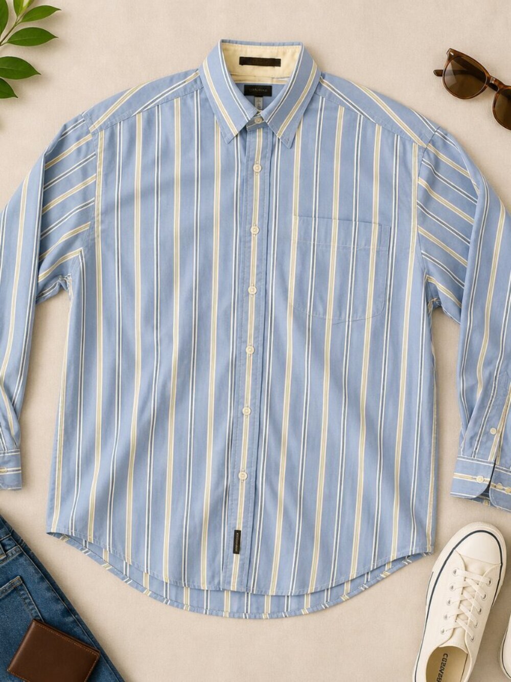 Tommy Hilfiger Striped Button Down Shirt Men’s M